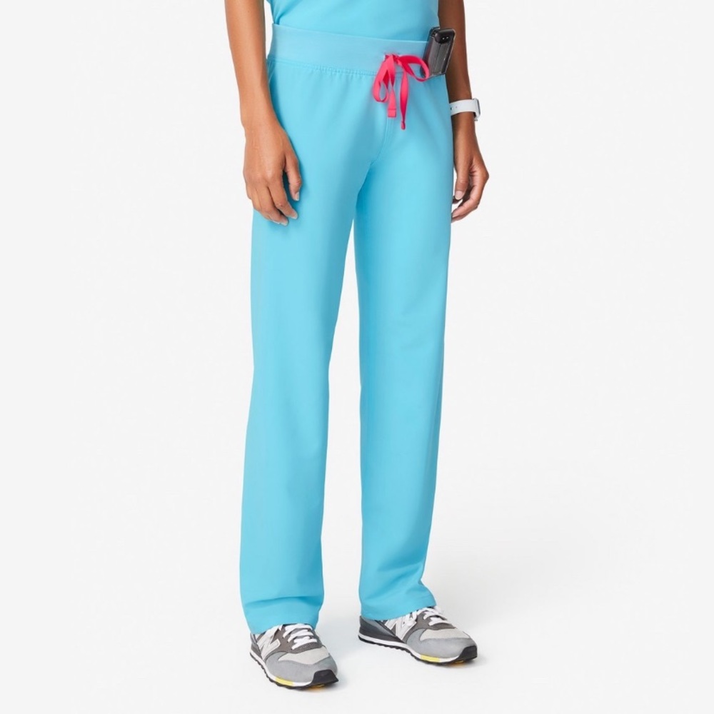 NWT Figs Livingston Basic Scrub Pants Neon Blue L